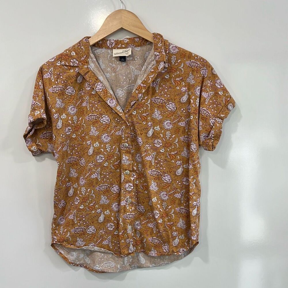 Universal Thread Floral Dolman Sleeve Button Down